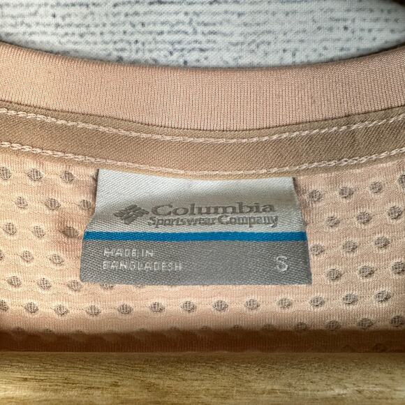 Columbia Womens Small Maplegate Short Sleeve Stretch T-shirt Top Hiking Pink - Picture 7 of 8